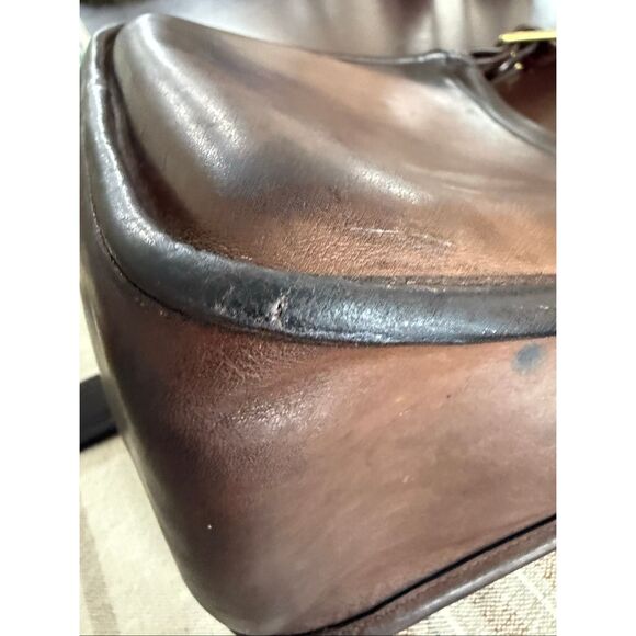 Vintage 1970s Coach Courier Pouch Shoulder Bag Mocha Dark Brown NYC - Picture 6 of 15